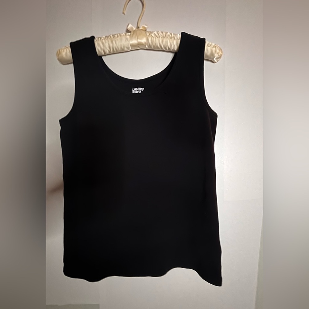 Lands' End Women's Black Tank Classic Brand Item SZ S (works for M)